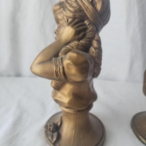 Vintage Set of 2 Boy Girl Music Theme Statues By J. Kendrick 1971 9.5 x 5 inches - Picture 5 of 12